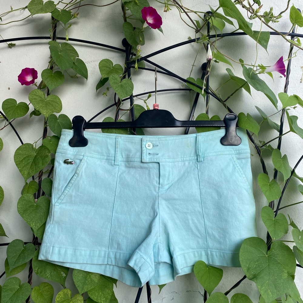 Lacoste sport short shorts muted mint green!